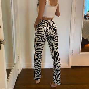 Zebra pattern pants